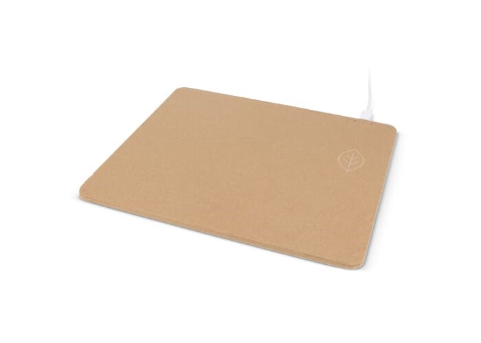 Mousepad mit kabellosem Ladegerät aus Recyclingpapier