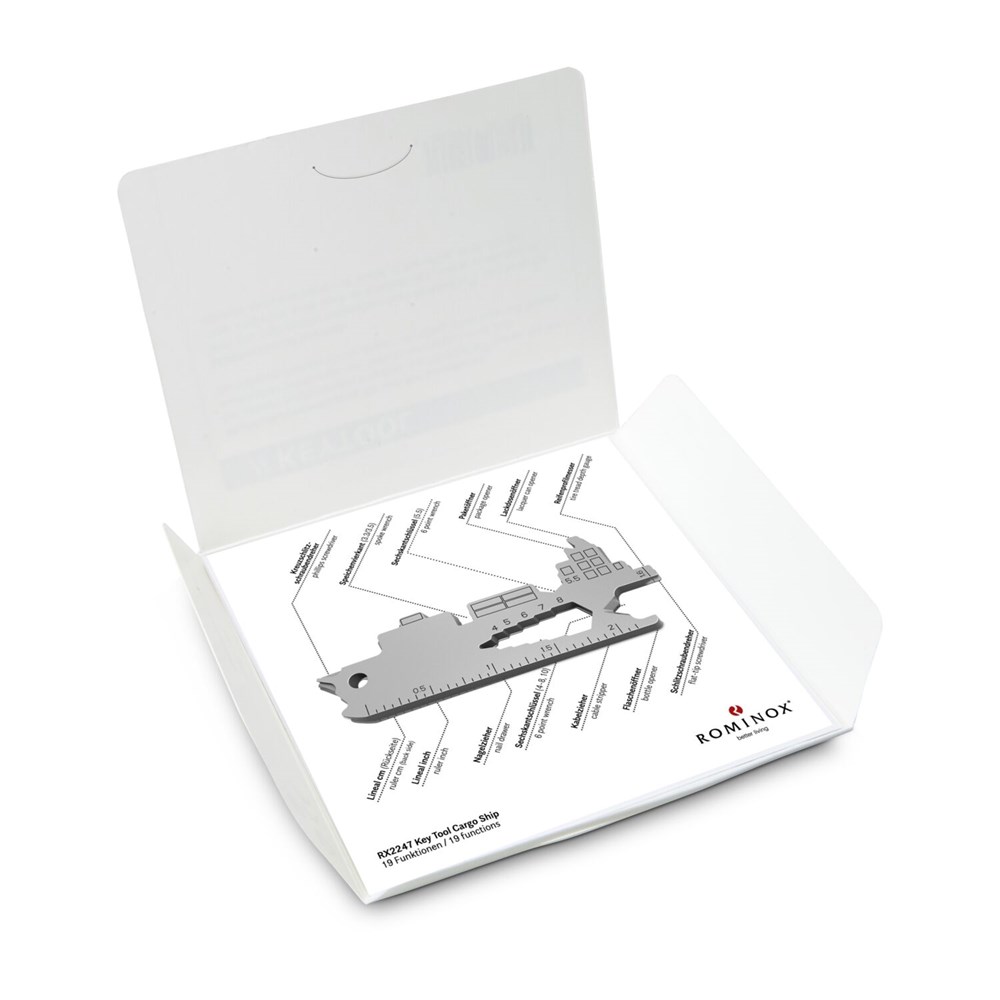 Geschenkartikel: ROMINOX® Key Tool Cargo Ship / Containerschiff (19 Funktionen) im Motiv-Mäppchen Frohe Ostern