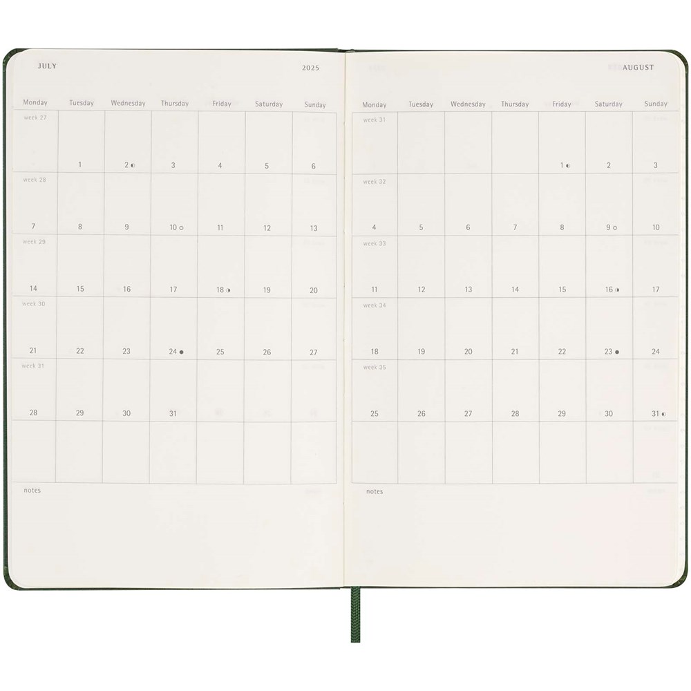 Moleskine Hardcover 12 Monate Tageskalender