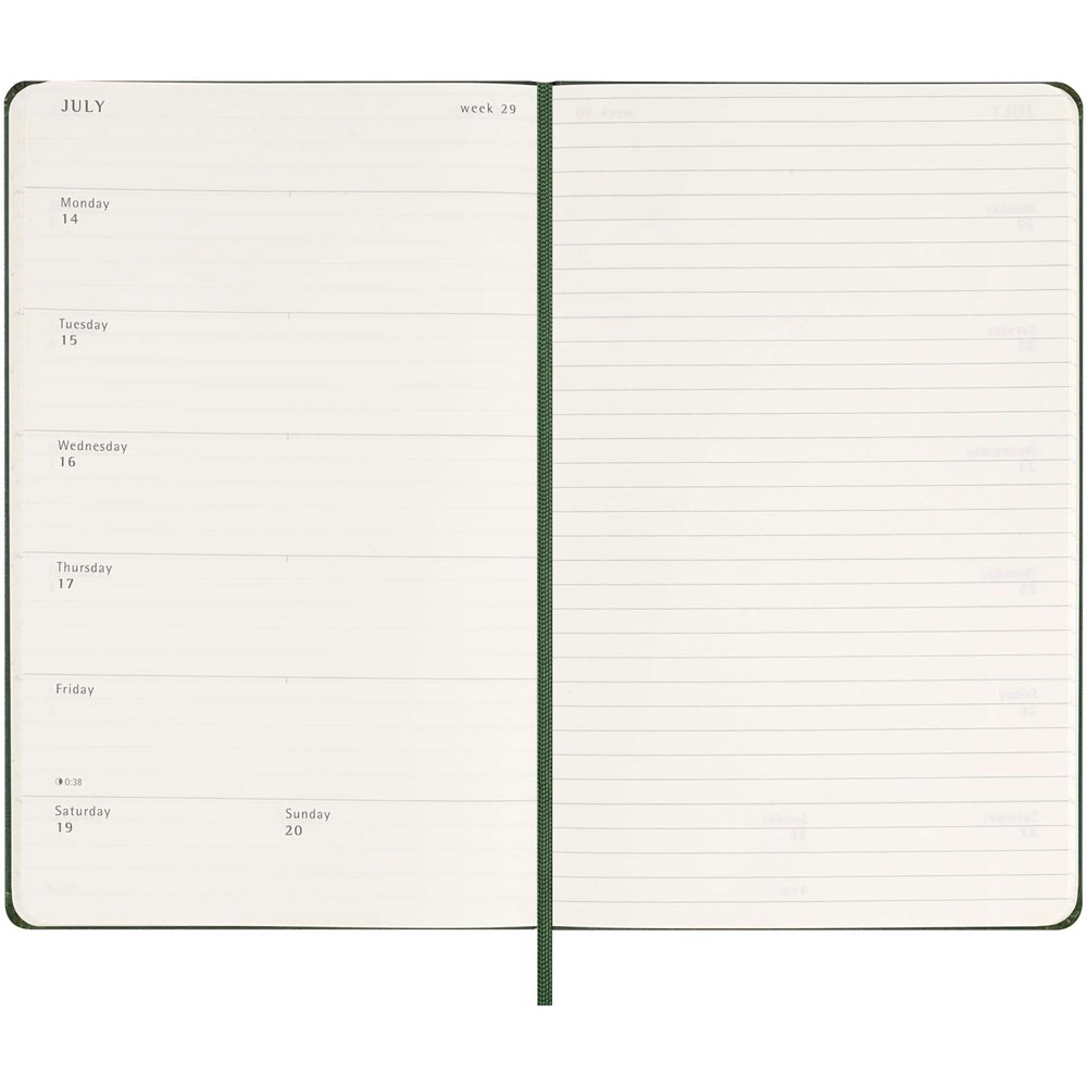 Moleskine Hardcover 12 Monate Wochenkalender L