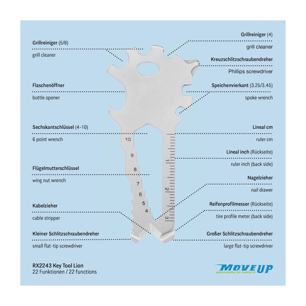 ROMINOX® Key Tool // Lion - 22 Funktionen