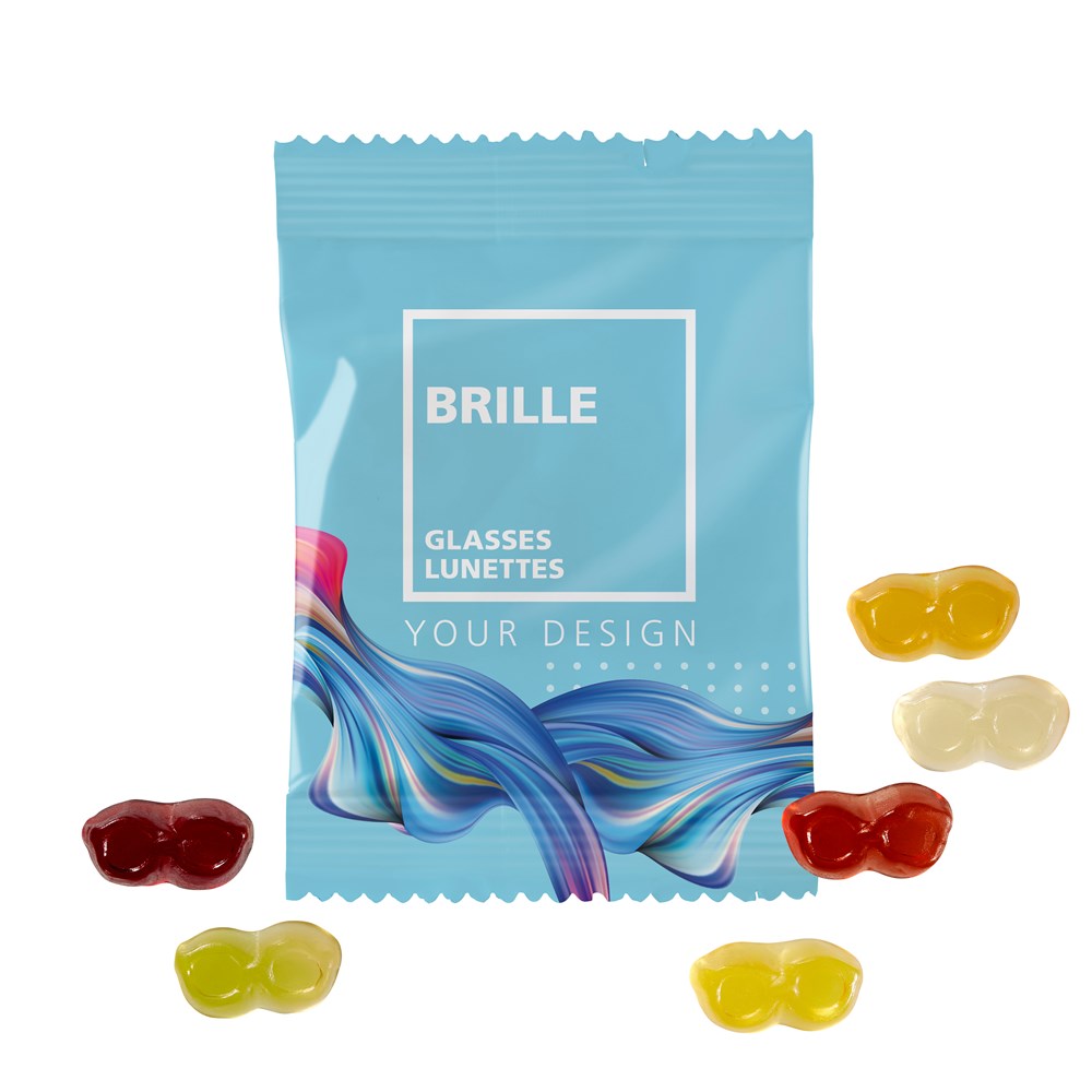 Fruchtgummi 10g Tüten - Brille