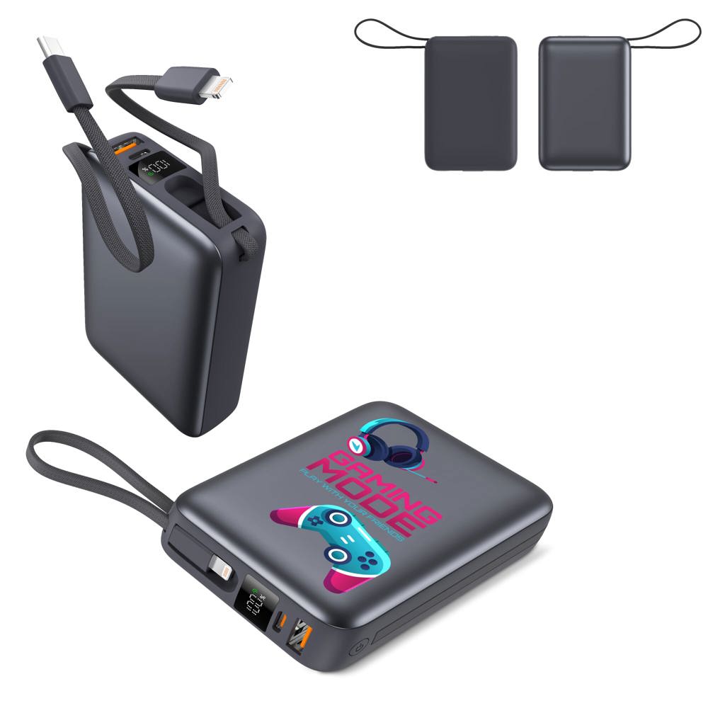 Nova Powerbank 22,5 W Power Delivery mit integrierten Kabeln 20000 mAh