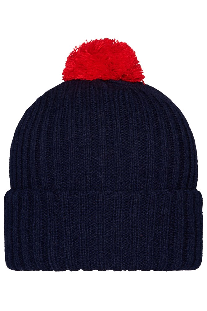 Knitted Cap with Pompon