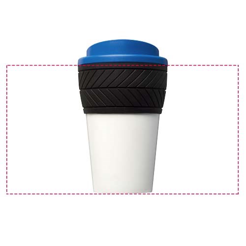 Brite-Americano® 350 ml Isolierbecher mit Schutzring Reifen-Design