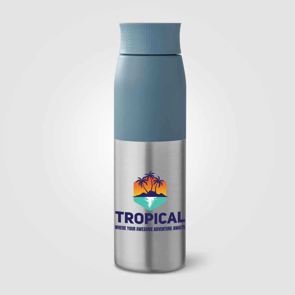 Borealis Recycling-Edelstahlflasche mit Drehverschluss - 650 ml