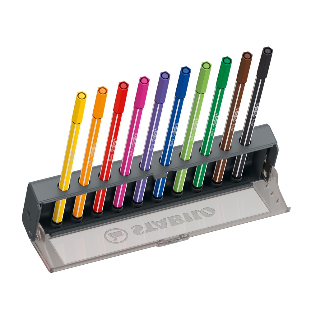 STABILO Pen 68 Click Set für 10 Fasermaler
