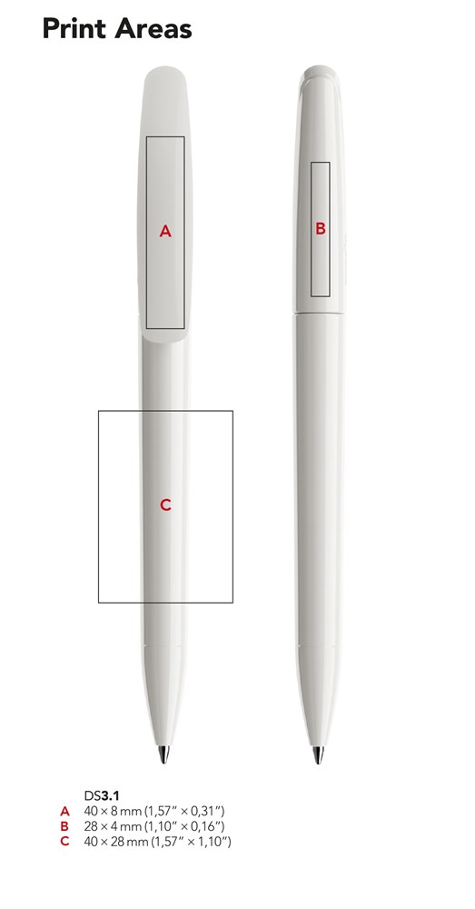 Prodir DS3.1 TTC Transparent mit verchromter MetallspitzeKlar transparent