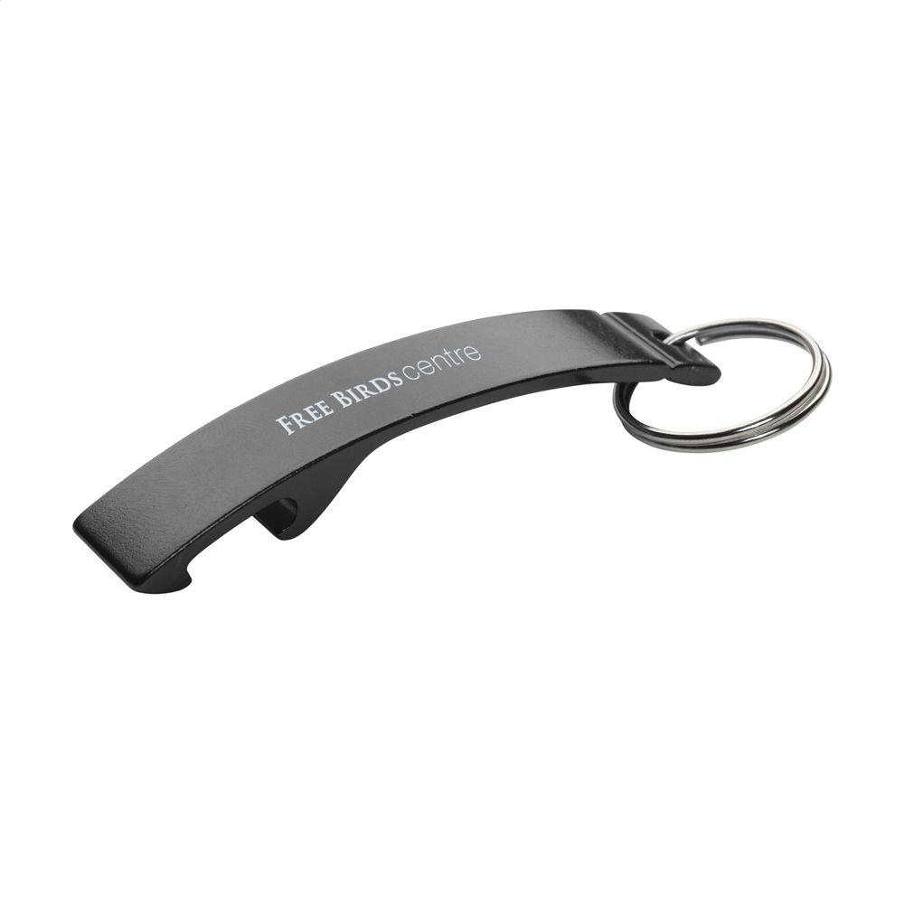 Alu Opener Öffner Schlüsselanhänger - schwarz (± PMS Black)