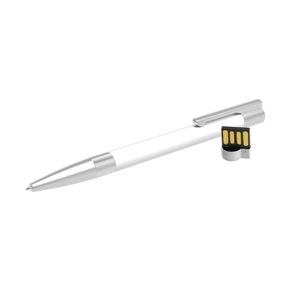 USB Pen Stockholm White (Blue ink), 64 GB Premium