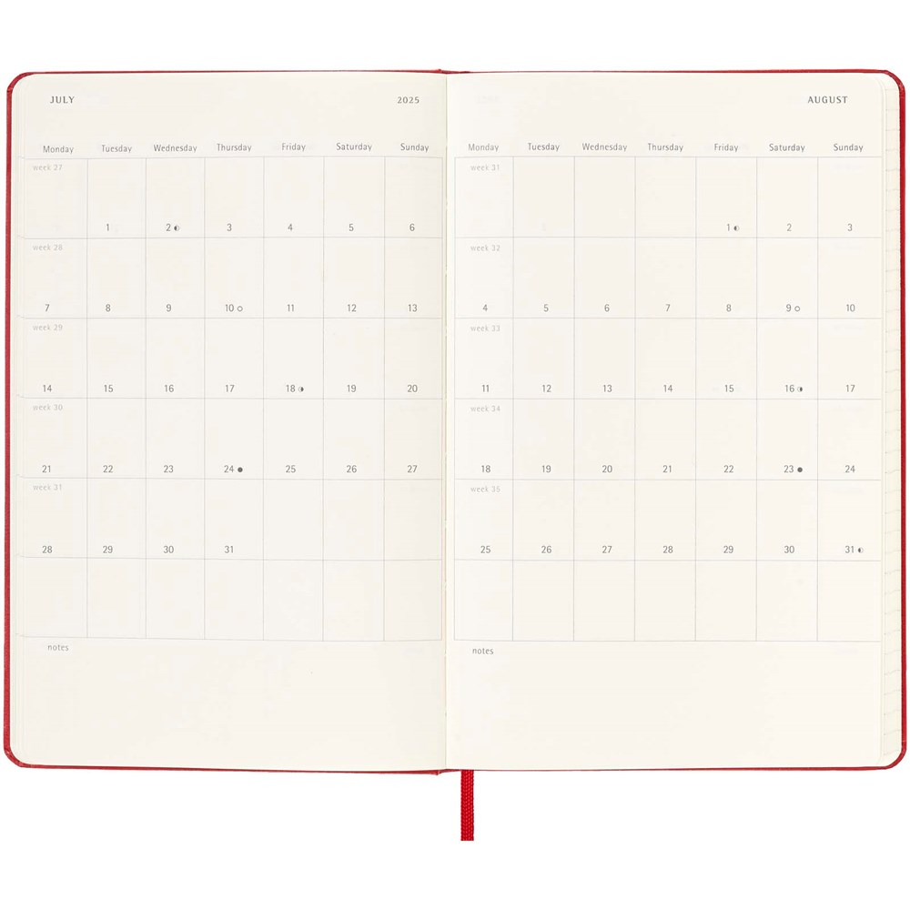 Moleskine Hardcover 12 Monate Tageskalender