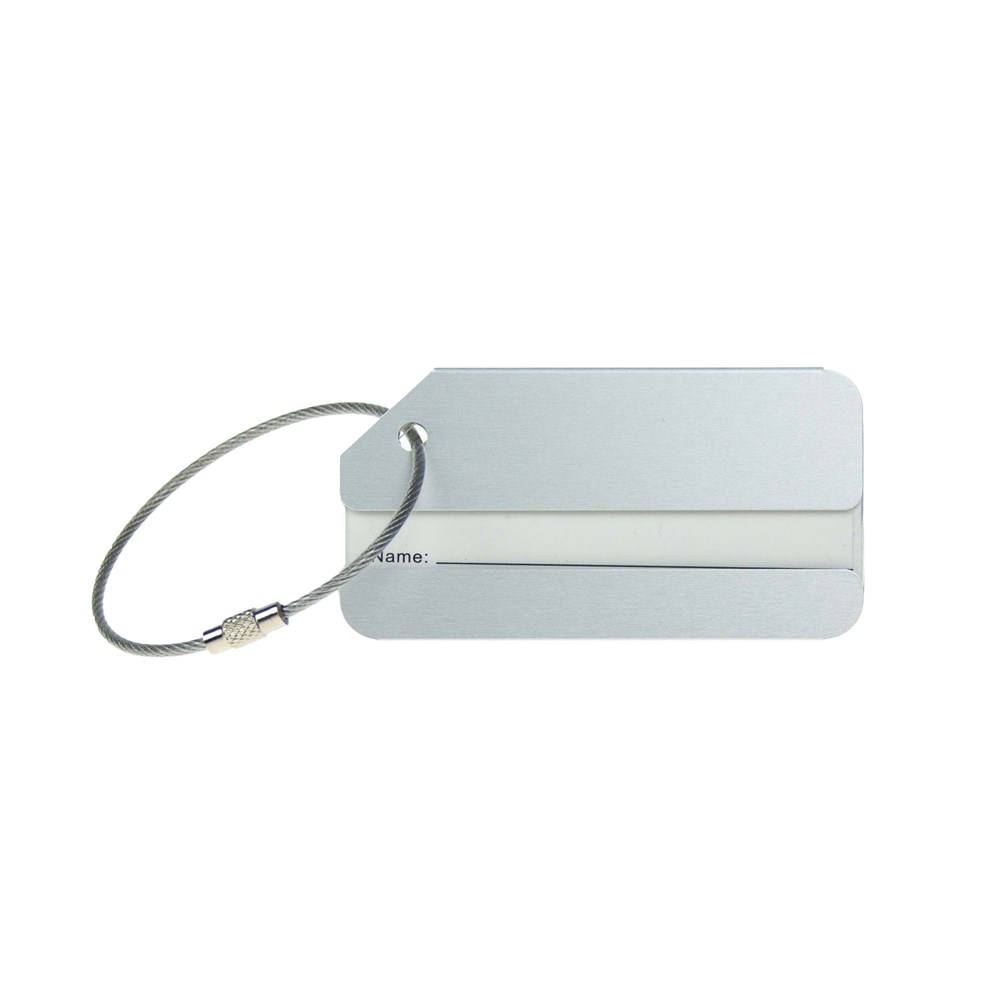 Aluminium Luggage Tag Silber